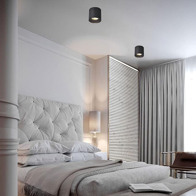 2 Packs Led Spotlight Cylinder Ceiling Downlight Mounted Accent Spot Lighting Indoor AlumiExpression artistique m Housing Directio l Spotlights for Bedroom Kitchen Island Corridor