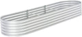 REWIS Garden Raised BedsVegetable PlanterRaised Garden Kits Garden Raised Bed 126x31.5x17.3 Galvanized Steel Silver
