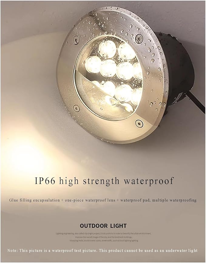 Garden Buried Light IP66 Waterproof Recessed Spotlight AC85-110V for Pathway Patio Bridge Landscape Lighting