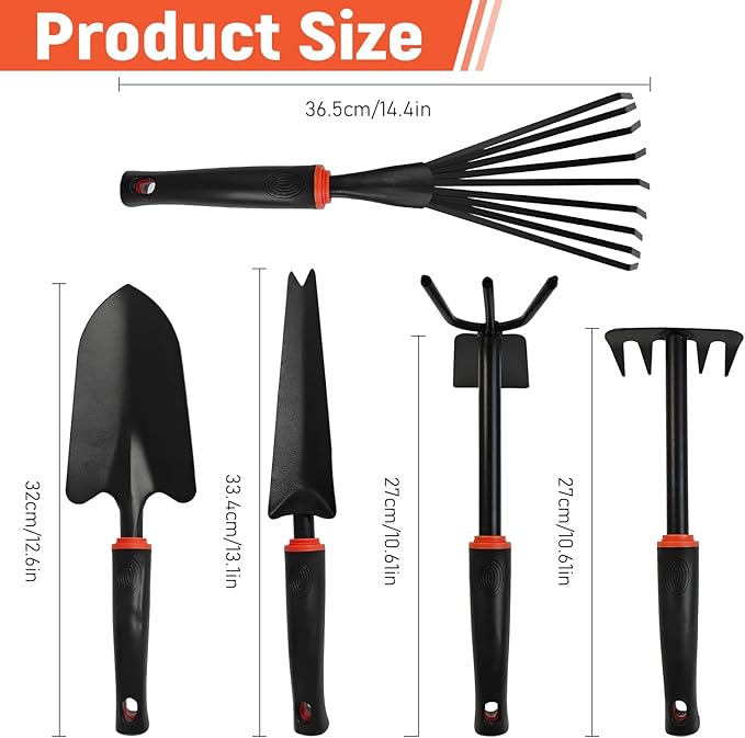 5 Pcs Set Weed Puller ToolHand Weeder ToolIncludes Rake Shovel Hand Hoe Double-Sided Cultivator &amp Weed Puller Tool for Digging