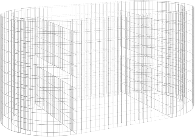 Gabion Raised Bed Gabion Cages Basket Steel Woven Gabion Net Garden Plant Above Ground Garden Boxes Outdoor Garden Galvanized Planters Metal Trough 78.7x39.4x39.4