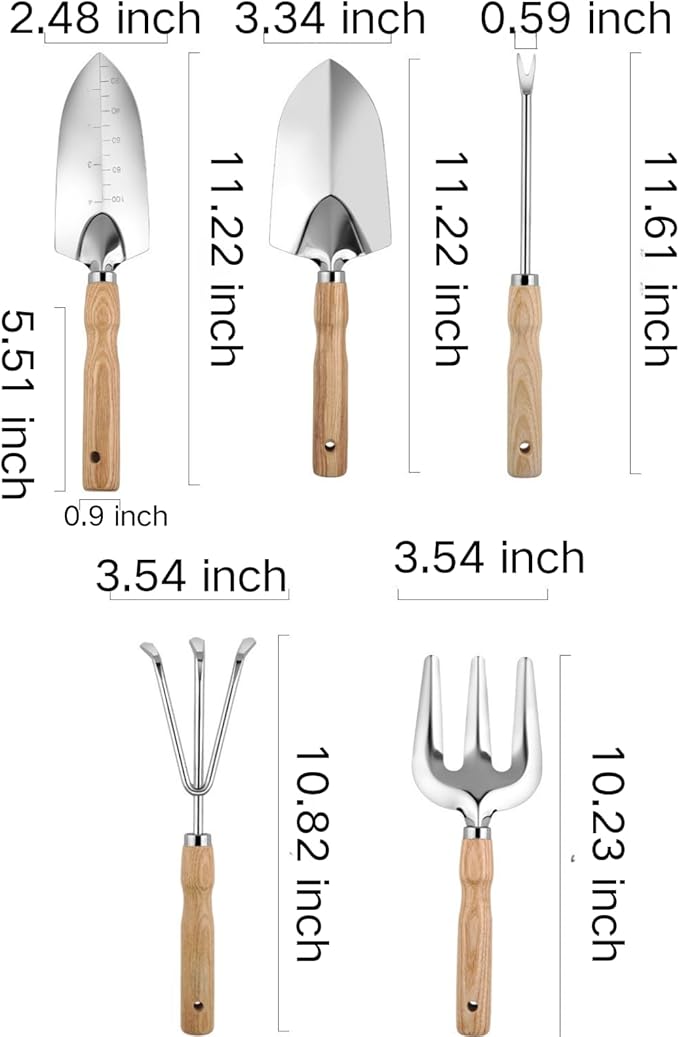 Garden Tools Set with Basket 9-Piece Garden Tools for Gardening with Woven Organizer Complete Gardening Hand Tools Set Gift for Women Men