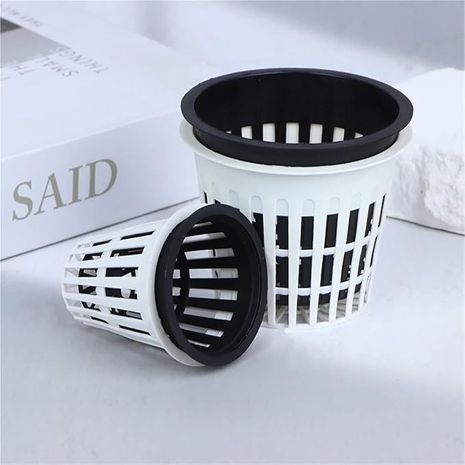 Net Pots for Hydroponics 40PCS 3 Inch Hydroponic Net Pots - Slotted Mesh for Orchid Soilless Planting(3INCH White)