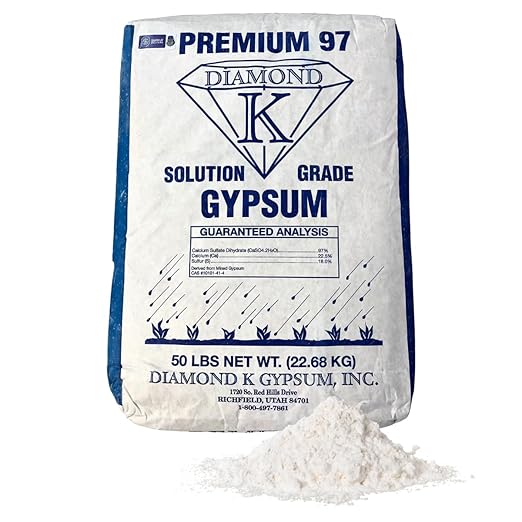 Supply Solutions Gypsum Powder - Purest and Soluble Houseplant Food Fertilizer for Indoor Plants Outdoor Lawn Vegetables - Indoor Plant Nutrients Improve Plant Growth (50 Pounds)