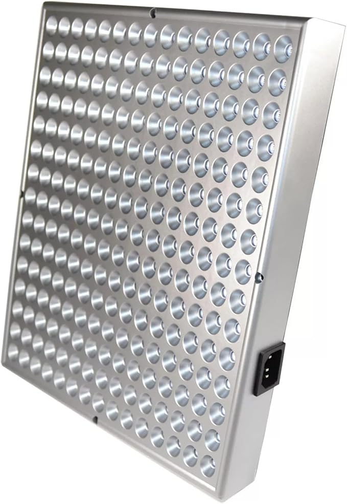 HQRP 225 LED Grow Light Panel 45W Red &amp Blue 12 Square Lamp for Growing Indoor Plants Fruits Flowers Vegetables Indoor Garden Hydroponic Plant Grow Light with Hanging Kit