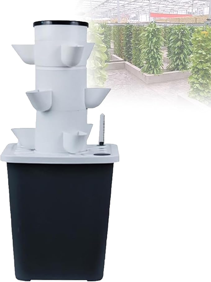 Indoor Hydroponic Garden - 15-Hole Caps Detachable Food-Grade Rack - Save 90% Water No Weeding - Perfect for Lettuce Mint Cherry Tomatoes - Beginner Friendly(15holes)