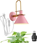 Hook Type Wall Mounted Plant Light Full Spectrum 4500K 10W Adjusted Angle &amp Light Beam Range 15°-60° Modern Pink Metal Wall Lamp for Indoor Growing Plants Flowers