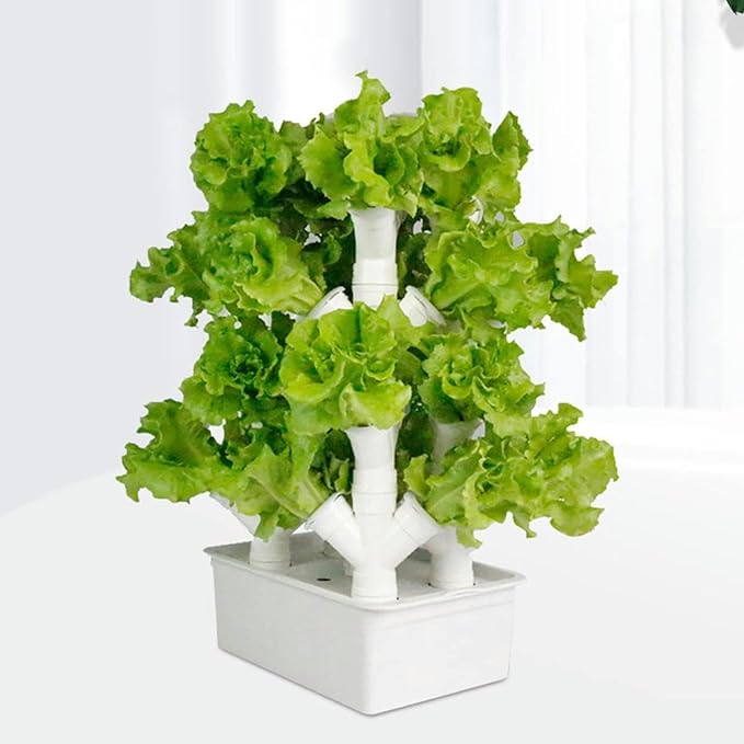Indoor Hydroponic Growing System Freestanding Planting Tower SetPlant Vertical Hydroponics Hydroponic Planter for Herb Vegetable/1pc