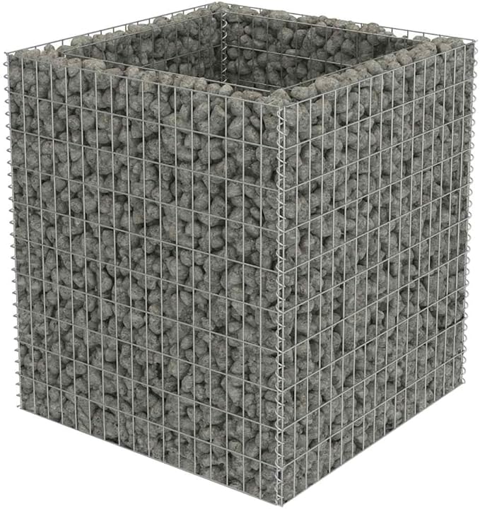 Gabion Raised Bed Silver Galvanized Steel Large Gardening Pots &amp Planters 143556