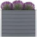 Raised Garden Bed 39.4x39.4x30.3 Galvanised Steel Gray