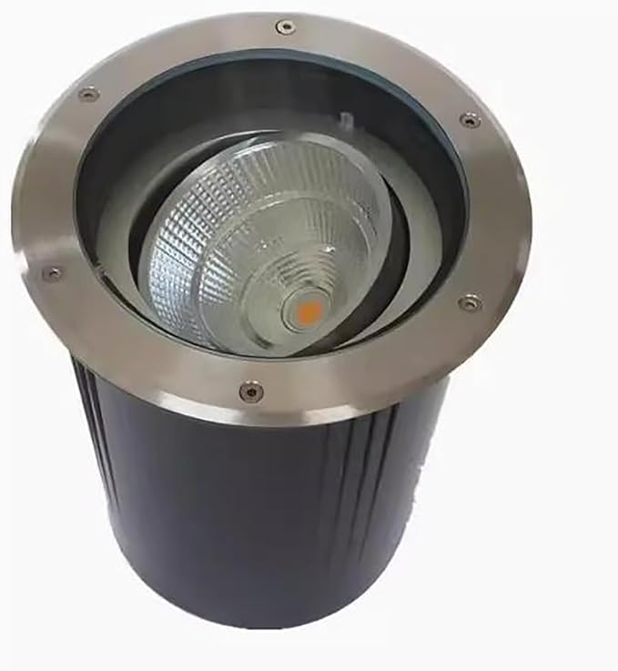 LED Landscape Lights - Outdoor Buried Lights 30° Adjustable Angle Ground Lights IP67 Waterproof Embedded Polarized COB Spotlight for Garden Courtyard Lawn ViBlue-3W