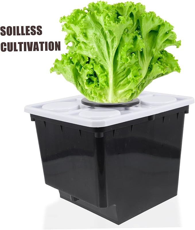 Yardwe Hydroponic Planting Bucket for Soilless Cultivation Durable Grow Container for Vegetables Fruits and Flowers for Indoor and Balcony Gardens