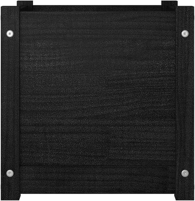 Garden Planters 2 pcs Horse Trough planters Planter Boxes Raised Flower Bed Garden beds Outdoor Suitable for Orchard Nursery Corridor Courtyard Black 15.7x15.7x15.7 Solid Wood Pine