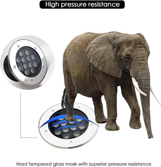Recessed LED Fountain Light - Low Voltage Underwater Spotlight IP68 Waterproof RGB Floodlight (18W) &amp Warm White (3W) for Pools &amp Landscapes