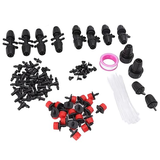 30m Garden Automatic Drip Irrigation Kit Micro Irrigation System for Plants Water Saving Irrigation Set with 30m Hose and Multiple Nozzles for Greenhouse Balcony Patio