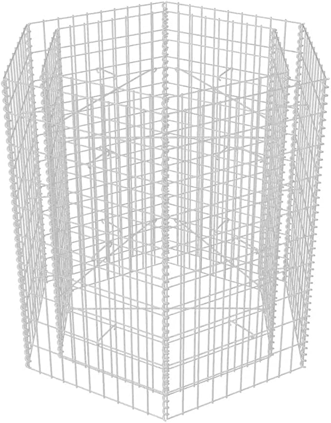 Hexagonal Gabion Raised BedGabion Raised Bed Outdoor Garden Gabion Stone Basket Planter Raised Vegetable BedSteel Garden Decoration 39.4x35.4x39.4