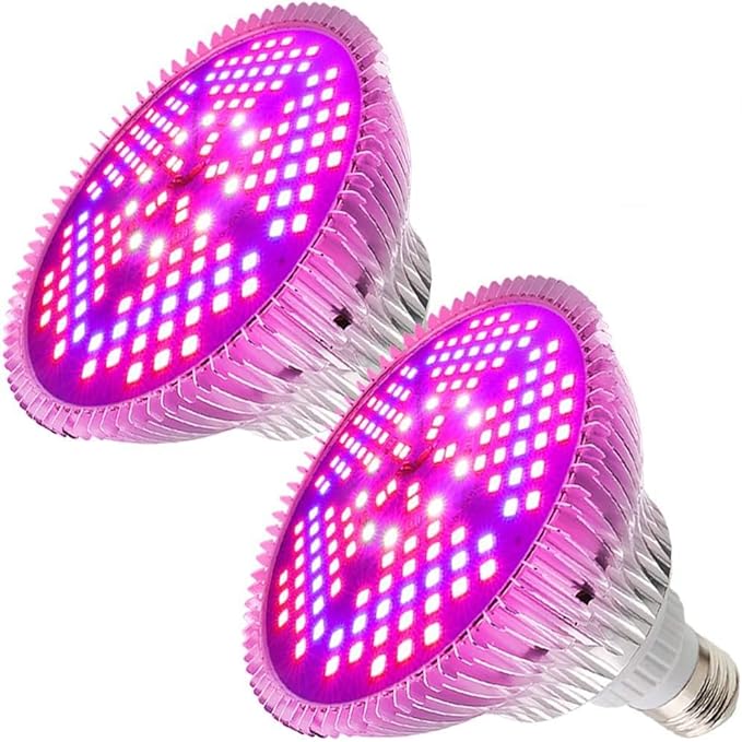 2 Pack LED Grow Light Bulb for Indoor Plants Full Spectrum Grow Lamp MILYN 100W E26 LED Plant Bulb for Seedlings Flowers Greenhouse Vegetable Succulent Houseplants Hydroponic