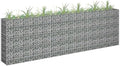 YAFF Galvanized Steel Gabion Raised Bed Silver Rectangular Metal Raised Garden Bed for Outdoor Garden and Terrace Large 106.3 x 106.3 x 35.4