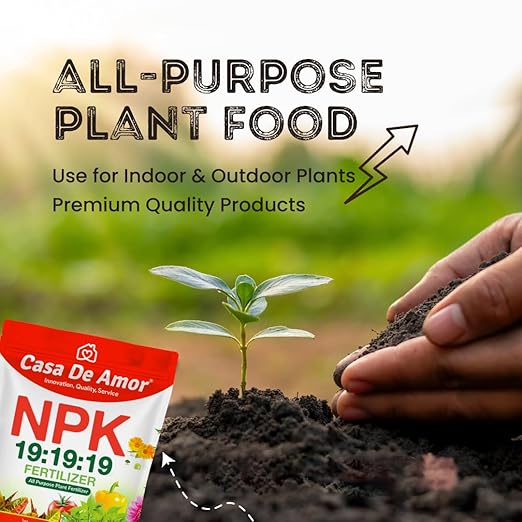 NPK 19-19-19 Fertilizer | Balanced Water-Soluble Plant Food for Growth Flowering &amp Yield Boost | For All Plants | 400 gm