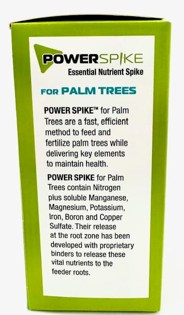 Power Spike for Palm Trees Palm Tree Fertilizer Spike. Nutrient Spike specifically formulated to Feed and fertilize All Types of Palm Trees and Address Deficiencies. Triple Pack 9.6 LBS (30 Spikes)