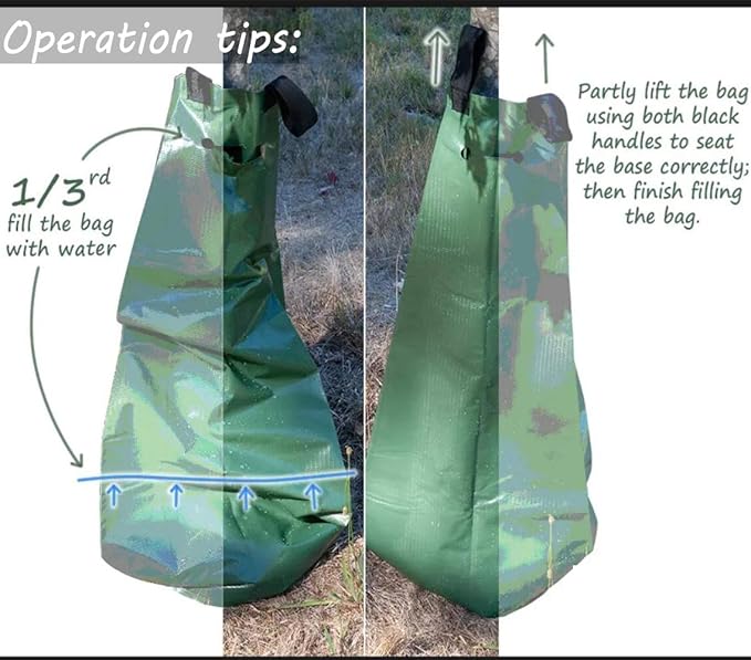25 Gallon X-Large Tree Watering Bag Slow Release Tree Drip Irrigation Bag Automatic Water Saving Irrigation Water System for Young&ampNewly Planted Trees&ampEvergreens&ampShrubs