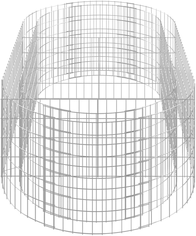 Gabion Raised Bed Silver Galvanized Iron 78.7 x 39.4 x 19.7 in Gardening Pots &amp Planters 152040