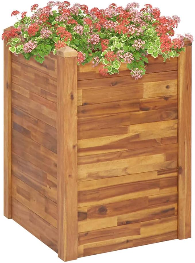 SKM Garden Raised Bed 60x60x84 cm Solid Acacia Wood (Weight-19KG)