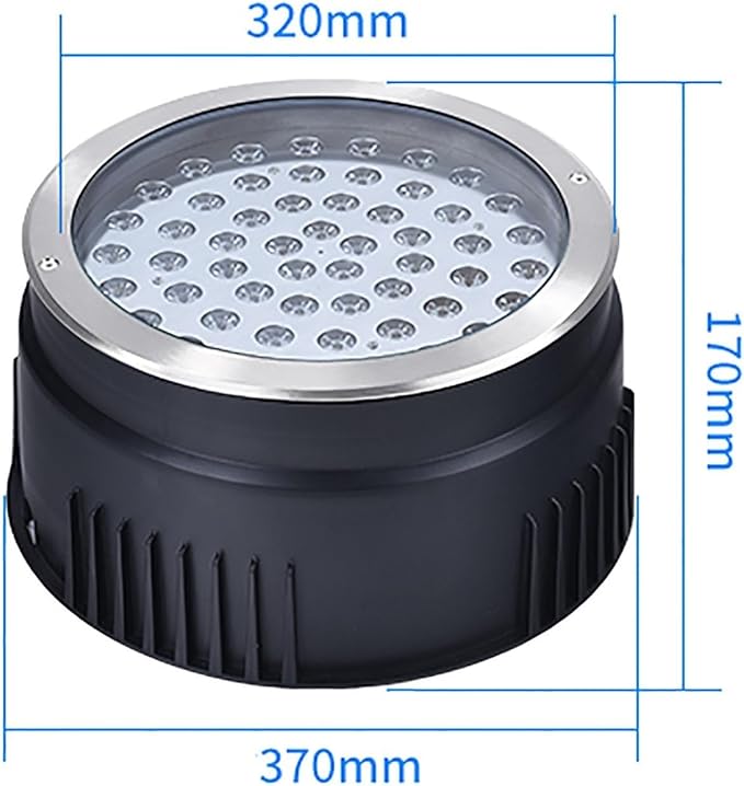YANYO Outdoor Recessed LED Spotlight - Buried Yard Lamp Rectangular Linear Underground Light IP67 Waterproof Corridor Aisle Lights Stair (Red85-110V(9W)) (White 85-110V(6W))
