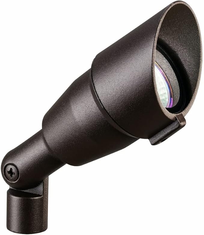 Kichler 7.5 Outdoor Accent Light in Textured Architectural Bronze 12V LED Adjustable Spotlight (7.5 L x 3 H) 15374AZT
