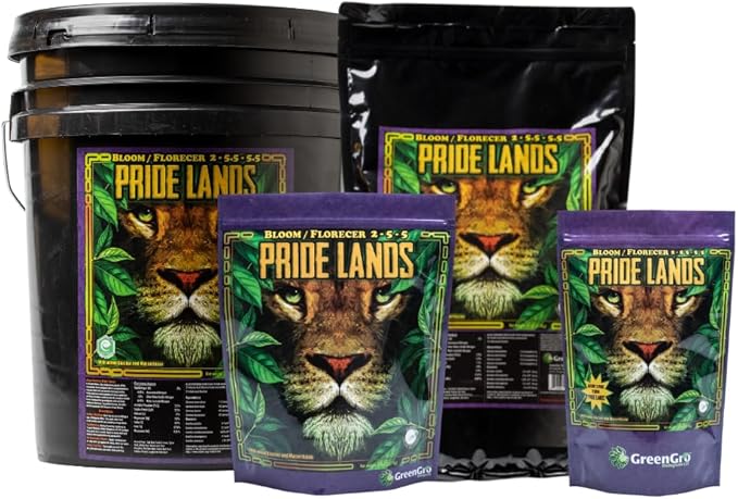 Pride Lands Bloom Ultra-Premium Organic Dry Fertilizer w/NO Fillers Bigger Brighter Flowers and Plants w/Our Complete Bloom Food Recharge Nutrients and Boost Growth w/Optimal Blend of NPK 10 lb