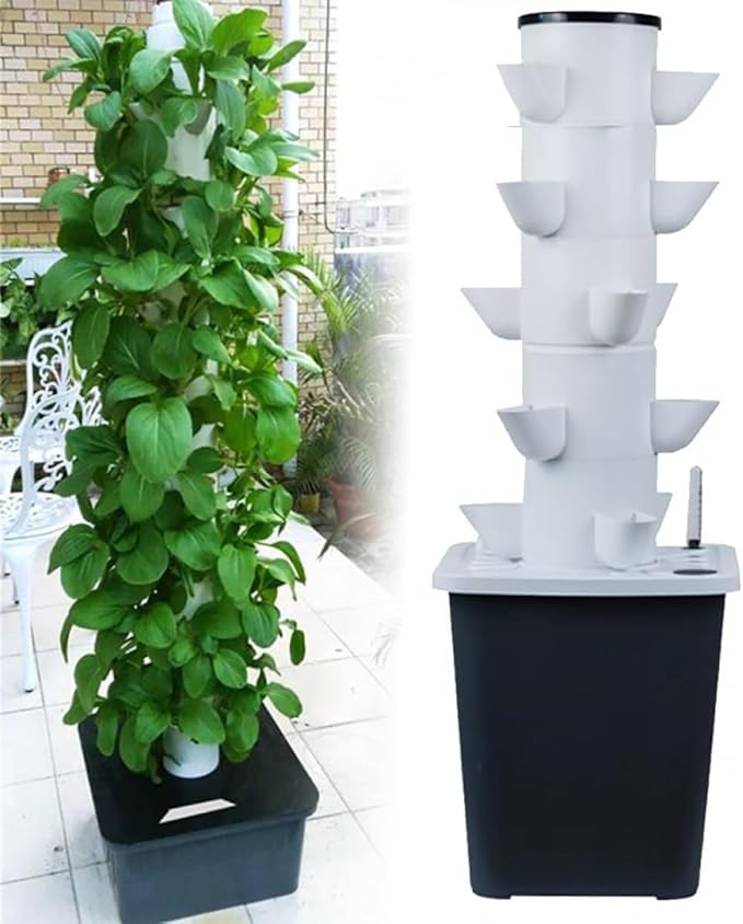 Hydroponics planting kit Garden Automated Aeroponics Indoor Tower With LED Grow Lights - Hydroponics Growing Kit Vertical Tower