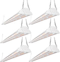 FREELICHT 6 Pack 4ft LED Grow Light 60W (350W Equivalent) Sunlike Full Spectrum Integrated Plant Light for Hydroponic Indoor Plant Succulent Seedling Veg and Flower Plug in with On/Off Switch