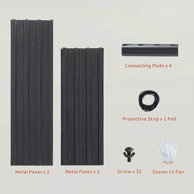Anwick 4x3x1 FT Galvanized Raised Garden Bed Kits - Garden Planters for Outside Rectangular Metal Planters Box Deep Root Planters for Outdoor Plants Vegetables Flowers (4x3x1FT)