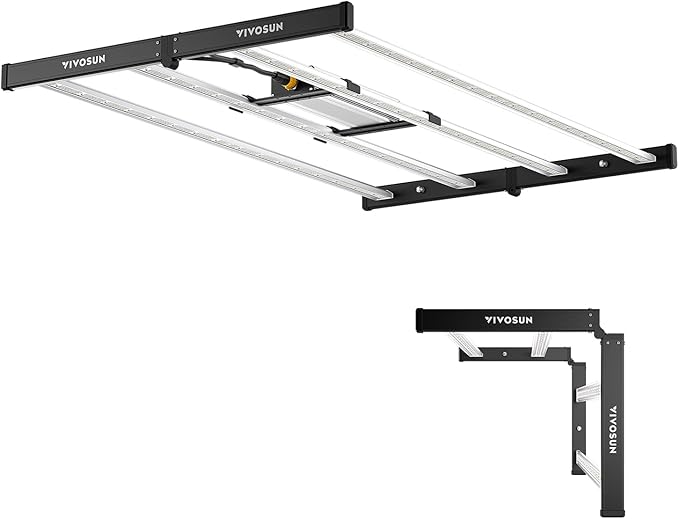 VIVOSUN VSFL4300 Bar LED Grow Light 430W 4 Bars Plant Grow Light Foldable &amp Dimmable Full Spectrum with UR/FR Light for Indoor Plants