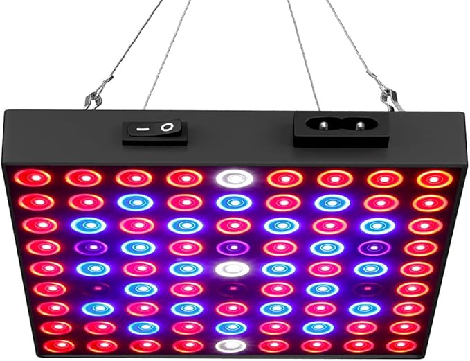 50W LED Plant Grow Light 110V Full Spectrum Growing Lights UV IR AC100-277V Indoor Plants Fill Lamps Greenhouse Hydroponic System Growth Cultivation Tent Lighting Vegs Flower Succulent US Plug