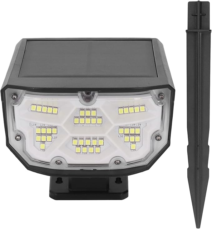 Solar Landscape Spot Light with IPX7 Rating and 25 Percent Photovoltaic Conversion Rate - 4 Gear Outdoor Ground Lamp for Courtyard and Garden Lighting