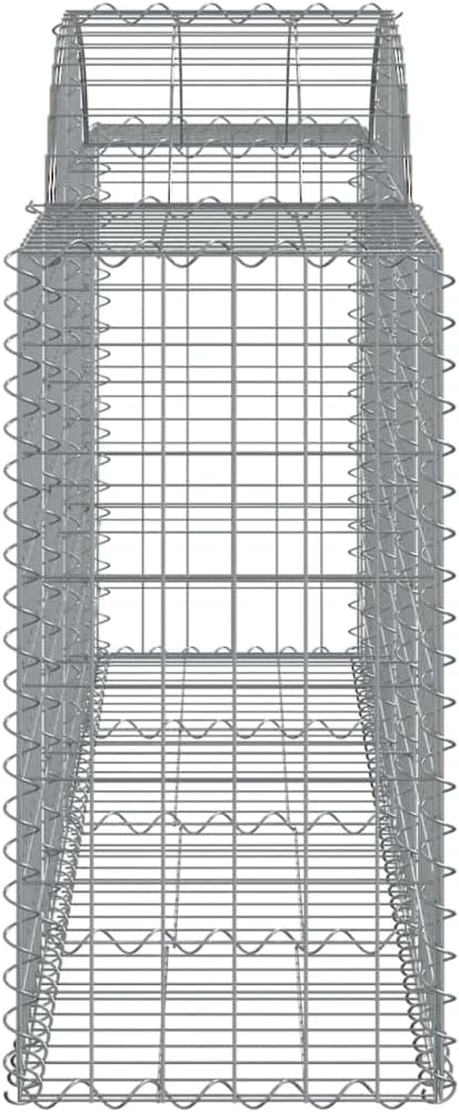 5-Pack Large Galvanized Iron Gabion Basket Set 78.7 x 78.7 x 39.4 in Outdoor Raised Garden Bed Planter Decorative Wall for Patio Terrace Yard