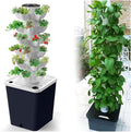 Tower Garden Hydroponics Growing System 10-30-Plant Sites Vertical Garden Planter Indoor Smart Garden Kit with Pump and Movable Water Tank (No Seedlings Included) (Color : Gris Size : 30 Holes)