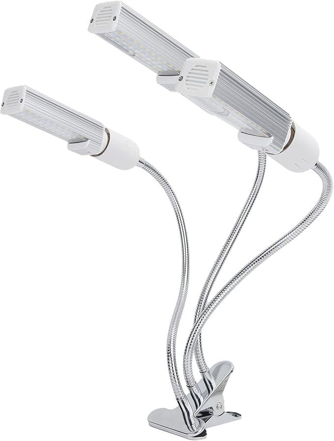 XHTLLO 3 Heads LED Plant Growth Light USB Clip on Plant Growing Light for Outdoor Gardens