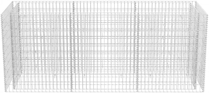 Gabion Raised BedRaised Garden Beds OutdoorIndustrial Rustic PlanterGabion Raised BedPlant BoxVertical Planterfor Backyard Patio Balcony Garden Steel 106.3x35.4x39.4