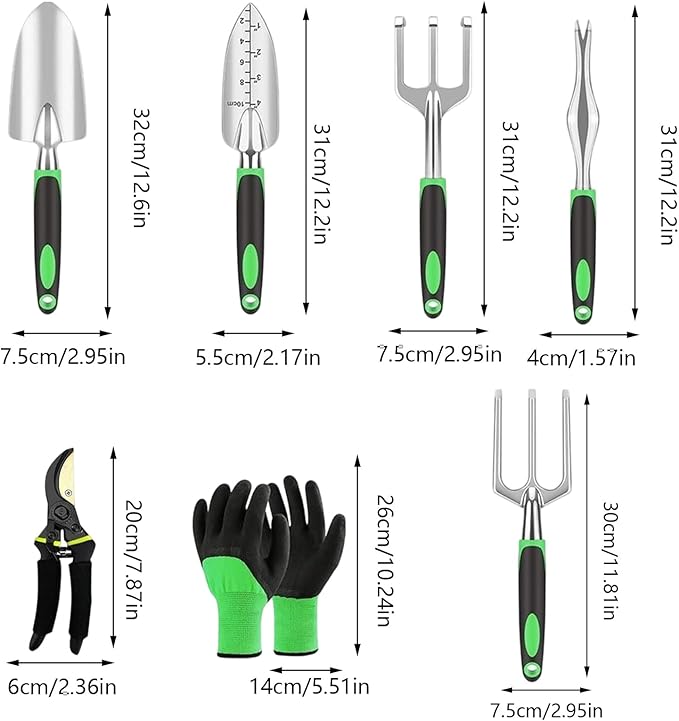 Gardening Hand Tools | Stainless Steel Plant Supplies - Gardening Kit Garden Toolsfor Digging Weeding Loosening Soil Transplanting Cleaning Pruning Outdoor Lover Beginner