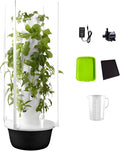 Hydroponics Growing System Indoor Herb Garden with Grow Lights Aeroponic Tower Garden Hydroponic Tower with Hydrating Pump Detachable Colonization Cups for Gardening Lover Black-7Layer