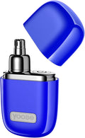 yoose Alloy Nose Hair Trimmer Portable Nose Hair Trimmer for Men Women Rechargeable Washable Nose Trimmer Detachable Head Easy to Clean Travel Size Dual Edged Blades Painless Trimming Blue