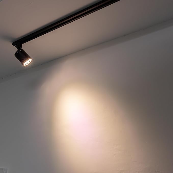 3-Pack Track Mounted Remote Plant Light Full Spectrum 7W Warm Light Adjusted Angle Industrial Style Black Metal H-Type Track Light for Flowers Growing Indoor Plants Shelf