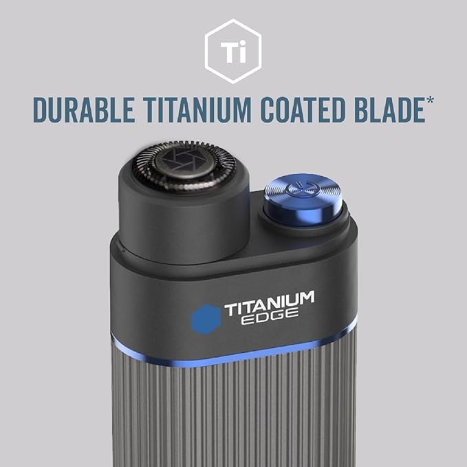 Microtouch Titanium Edge Ear &amp Nose Trimmer – Dual Rotary Blade Heads with Light – Water Resistant – Travel Friendly – Durable Design – Titanium Coated Blades for Precise Comfortable Grooming