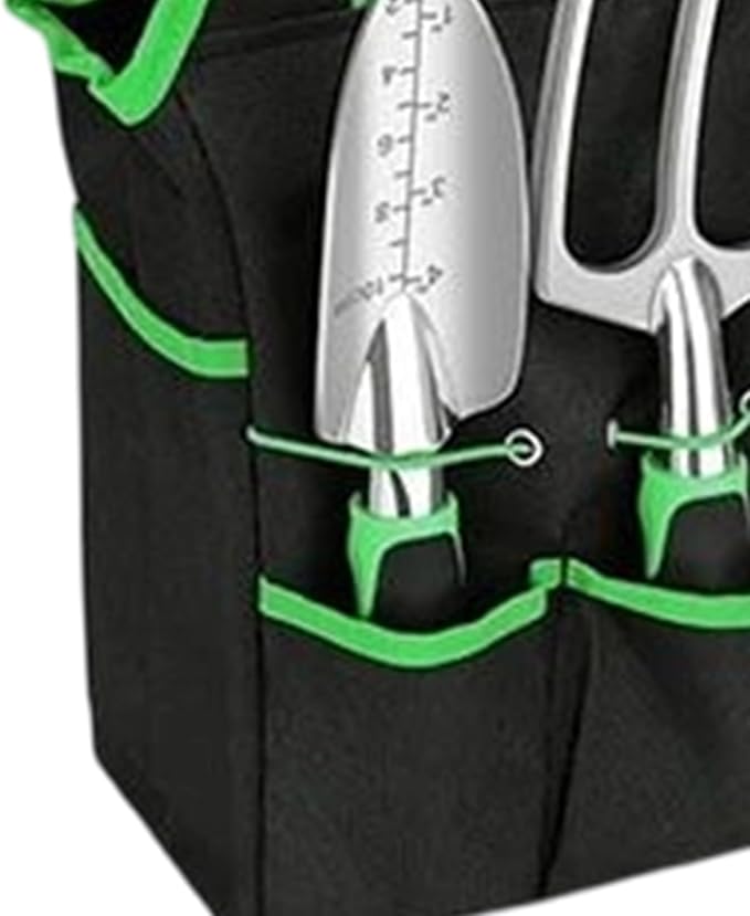 Stainless Steel Garden Tool Kit 8-Piece Hand Tool Set Floral Plant Supplies with Durable Construction Gardening Accessories for Digging Weeding Transplanting Soil Loosening Cleaning Pruning