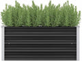 Garden Raised Bed Anthracite 39.4x15.7x17.7 Galvanized Steel Macetas para Plantas Plant Pots Outdoor Large Planter Pot Plant Pots Large for Gardening Porch Outdoor Plants