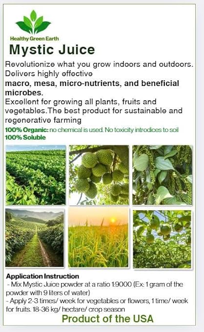 Mystic Juice is The Organic Fertilizer for Indoors and Outdoors Growing