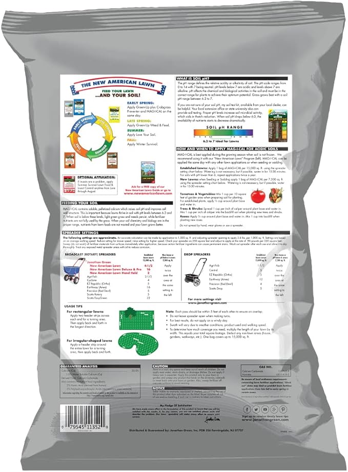 Jonathan Green 11352 Mag-i-Cal Pelletized Calcium Fertilizer Covers 15000 Sq. Ft. Quantity 1