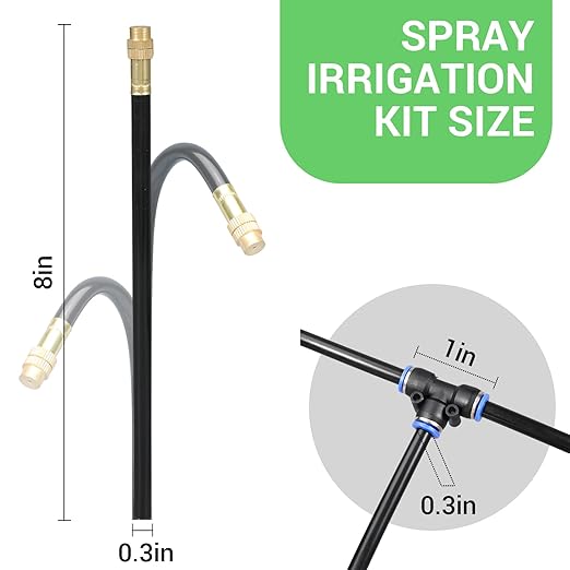 16FT Drip Irrigation System 360° Adjustable Sprinkler Irrigation Kit Plant Mister System for Garden Watering (16FT/5M)